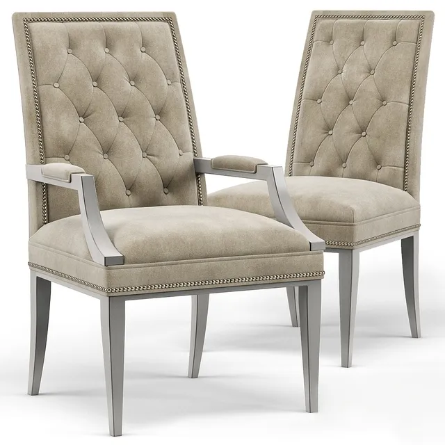 furniture - Cheska Upholstered Tufted chairs 3D Model
