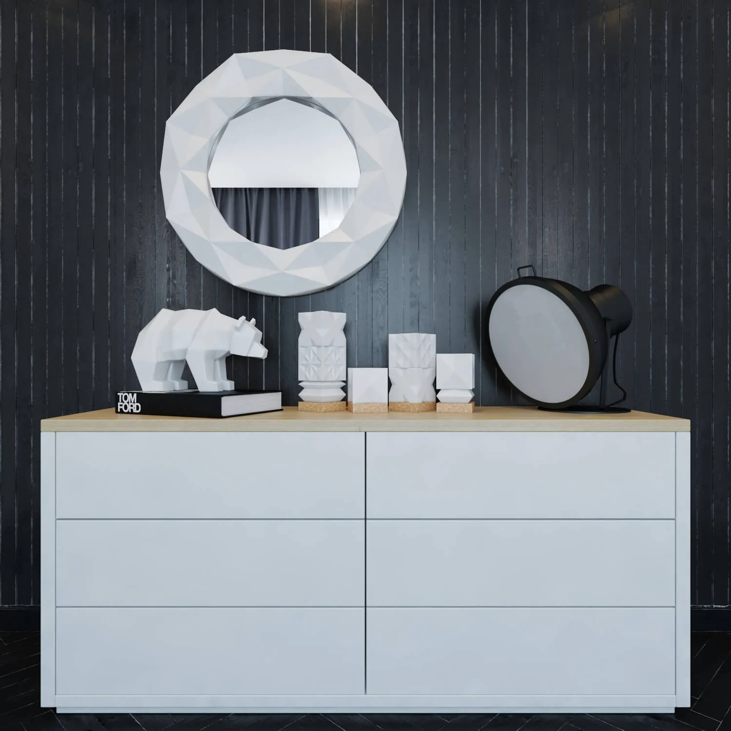 furniture - Chest decoration Maisons du Monde 3D Model