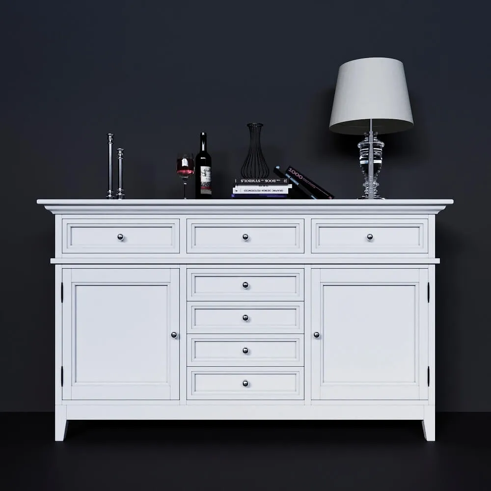 furniture - Chest high with facades and drawers center Dantone home 3D Model