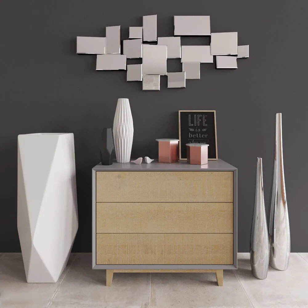 furniture - Chest of drawer with decor Maisons du Monde 3D Model