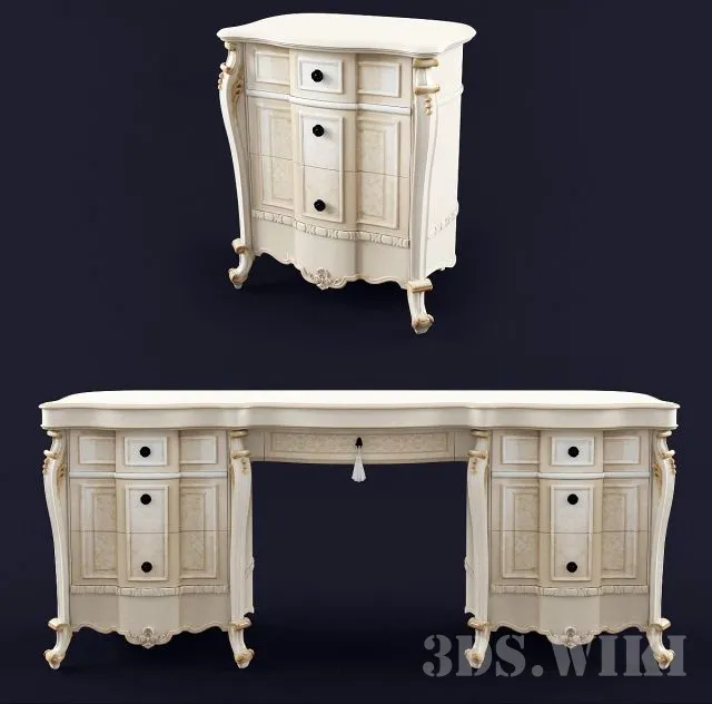furniture - Chest of drawers and bedside table Signorini Coco Partenope 3D Model