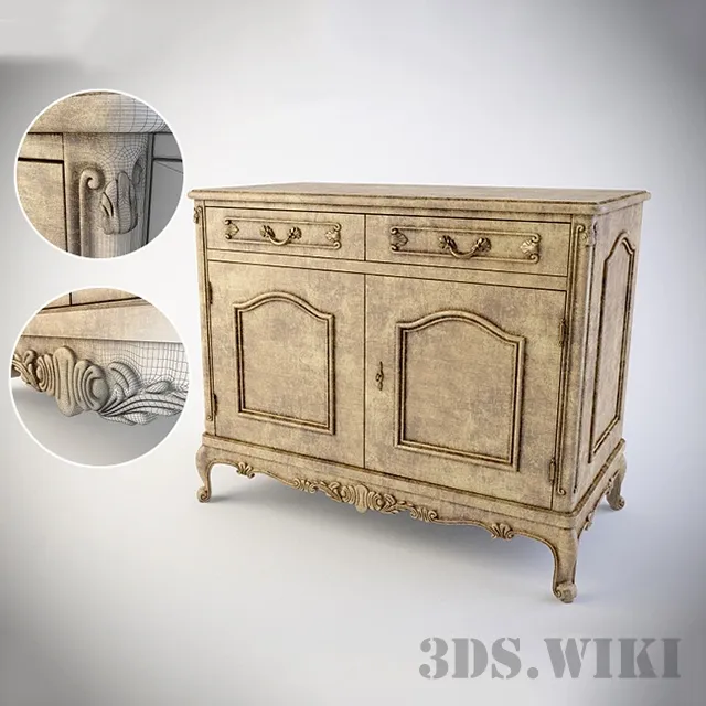 furniture - Chest of drawers Angelo Cappellini Picasso (Art.7001 / 2) 3D Model