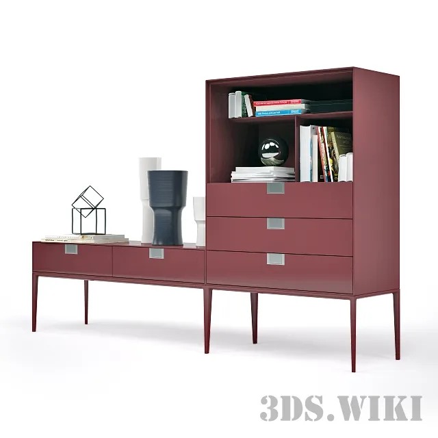 furniture - Chest of drawers B&B ITALIA ALCOR STORAGE UNITS 3D Model
