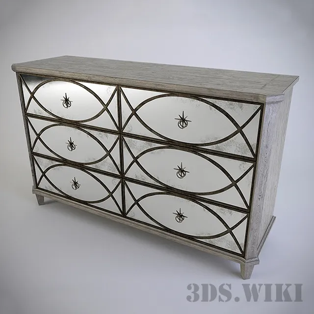 furniture - Chest of drawers Bernhardt Marquesa Dresser (359-044) 3D Model