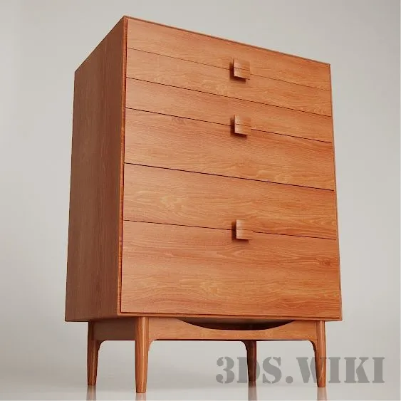 furniture - Chest of Drawers by Ib Kofod Larsen 3D Model