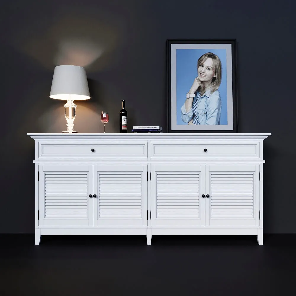 furniture - Chest of drawers with drawers and doors Dantone Home 3D Model