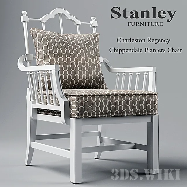 furniture - Chippendale Planter's Chair - Charleston Regency 3D Model