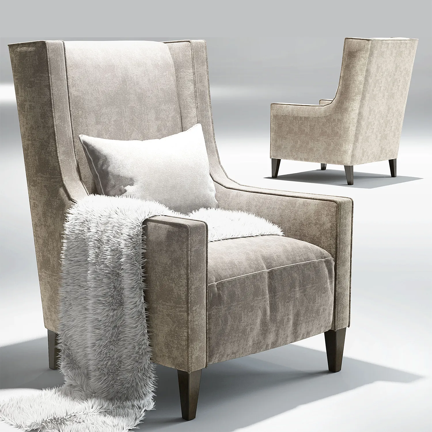 furniture - Christo armchair 057 3D Model