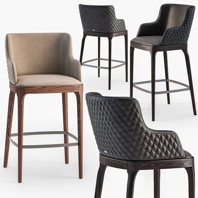 furniture - CI Magda Couture chair with arms 3D Model