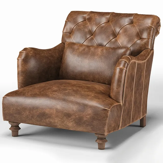 furniture - Cisco Brothers Acacia british industrial  armchair 3D Model