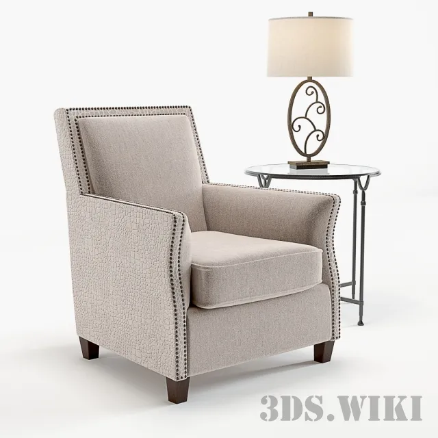 furniture - Classic armchair 3D Model