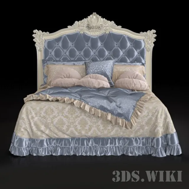 furniture - Classic bed 3D Model