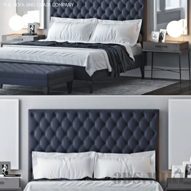 furniture - Classic bed 3D Model