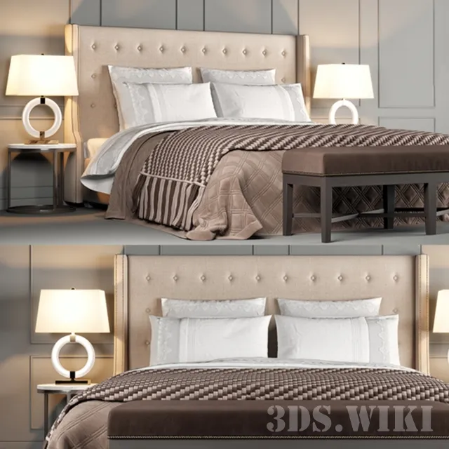 furniture - Classic bed 3D Model