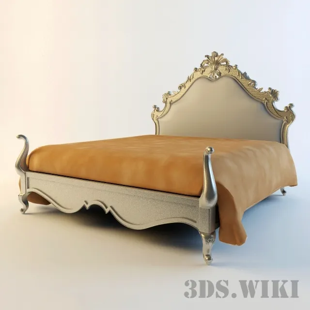 furniture - Classic bed 3D Model