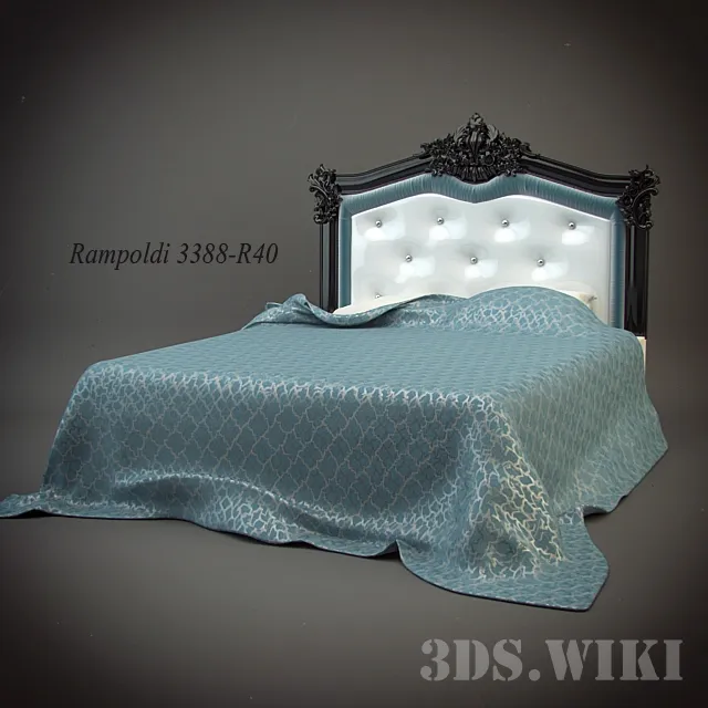 furniture - Classic bed Rampoldi 3388-R40 3D Model
