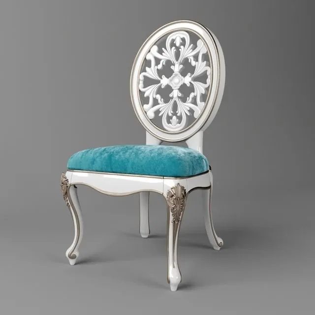 furniture - Classic carved chair 3D Model