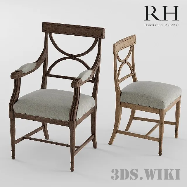 furniture - Classic Chair GUSTAVIAN X-BACK 3D Model