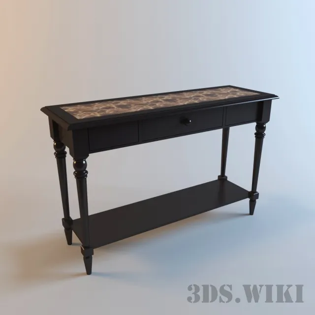 furniture - Classic chest of drawers with one storage 3D Model