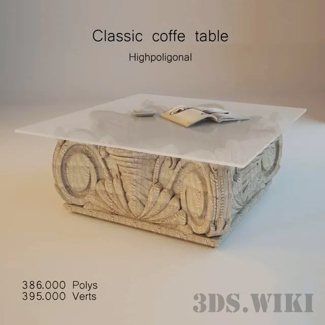 furniture - Classic coffee table 3D Model