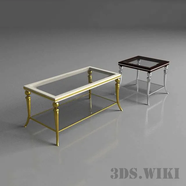 furniture - Classic coffee tables Amsoft collection 3D Model