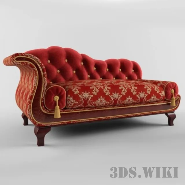 furniture - Classic couch Krug Dormeuse 3D Model