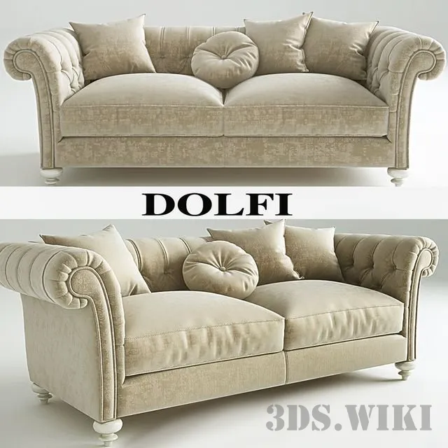 furniture - Classic sofa 3D Model
