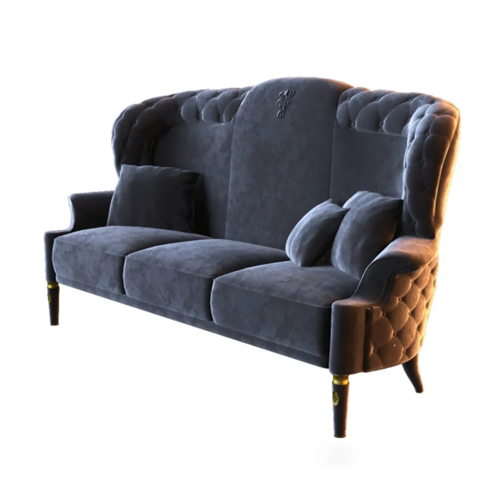 furniture - Classic sofa with soft cover 3D Model