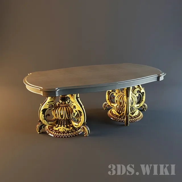 furniture - Classic table with chic legs 3D Model