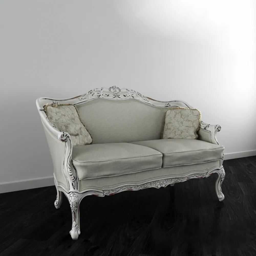 furniture - Classic two-seater sofa 3D Model