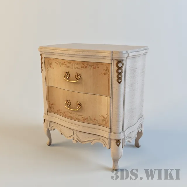 furniture - Classic wooden cabinet 3D Model