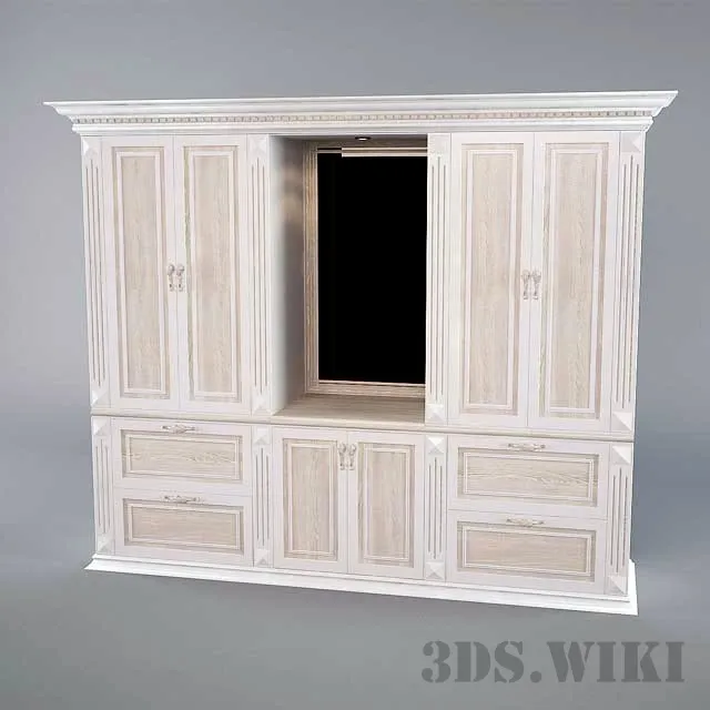 furniture - Classic wooden cabinet 3D Model