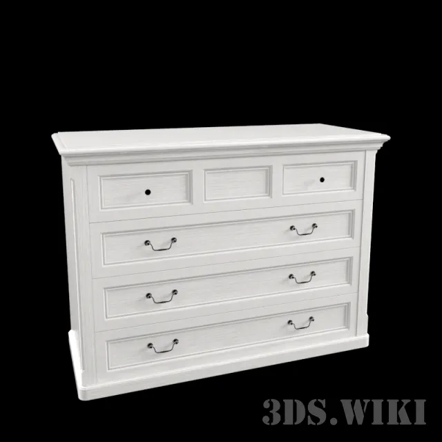 furniture - Classic wooden chest of drawers 3D Model