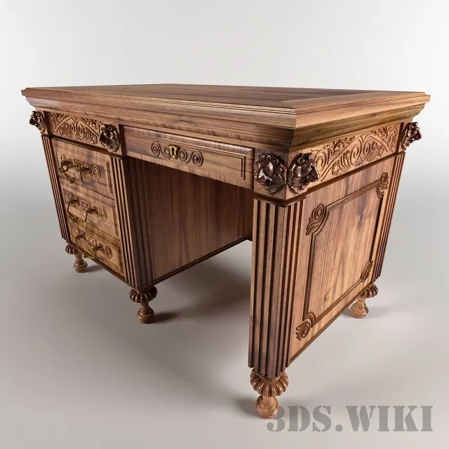 furniture - Classic wooden chest of drawers 3D Model