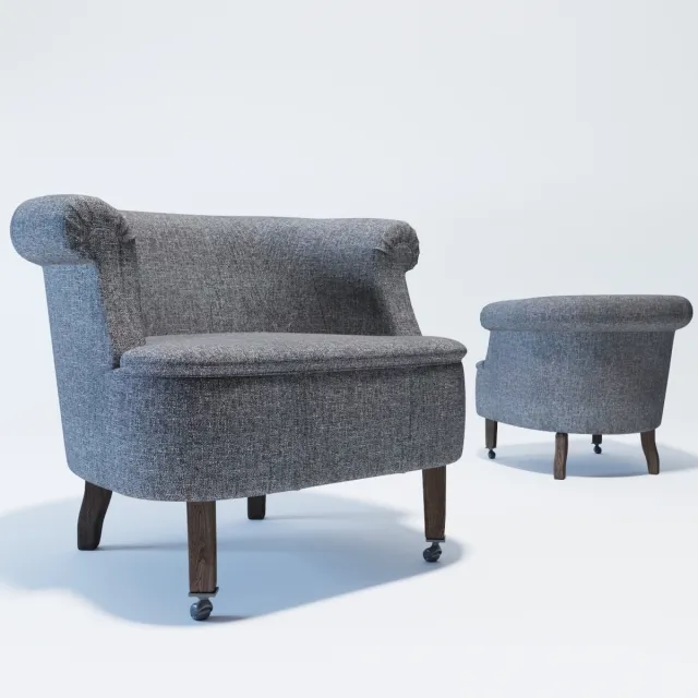 furniture - Club armchair Poltrona Frau 3D Model