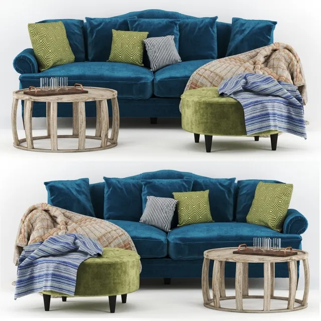 furniture - Coco sofa and daybed Oz design furniture 3D Model