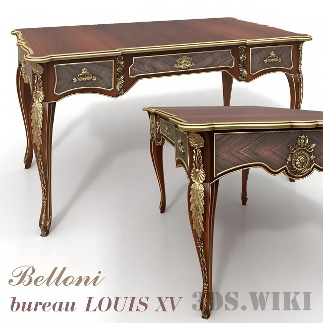 furniture - Coffee Table BUREAU LOUIS XV 3D Model