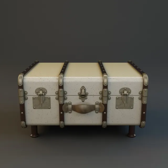 furniture - Coffee table chest Authentic Models French Trunk 3D Model