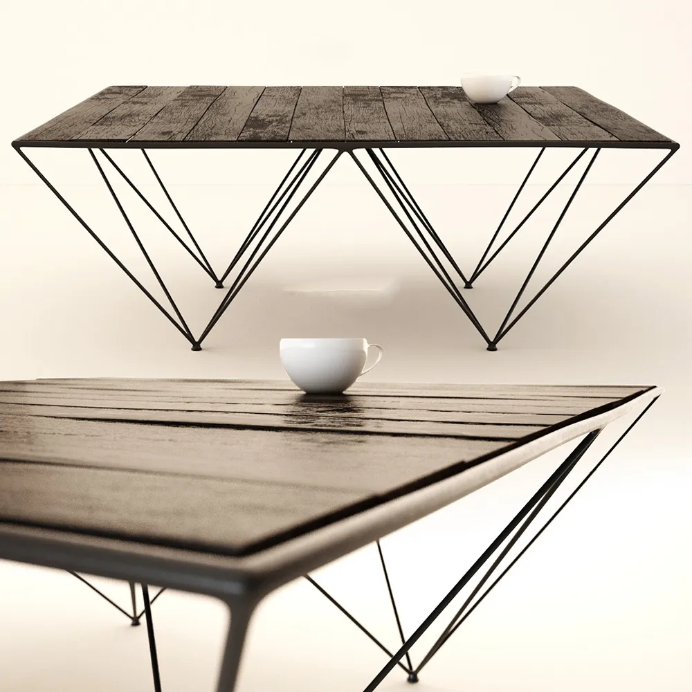 furniture - Coffee table FLAMANT made of wood 3D Model