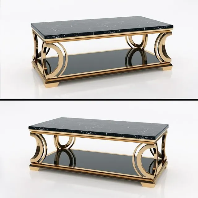 furniture - Coffee table from marble 3D Model