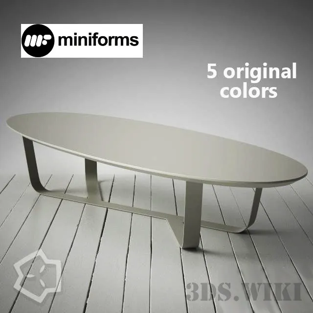 furniture - Coffee table from Miniforms - BINO 170x64 3D Model