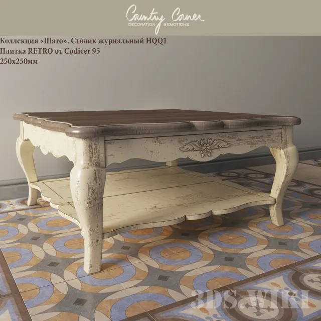 furniture - Coffee table HQQ1 from Codicer 3D Model