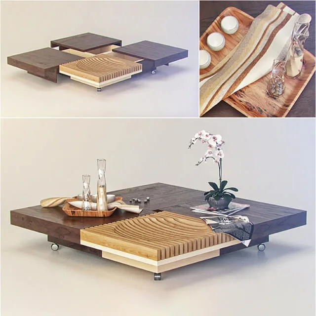 furniture - Coffee table Kalinka "JAPANESE" 130 3D Model