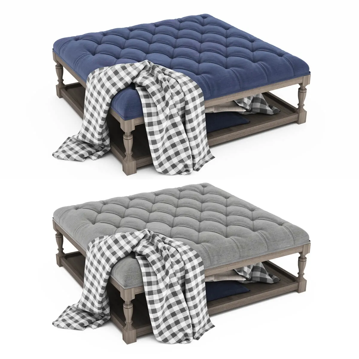 furniture - Coffee table Ottoman 3D Model