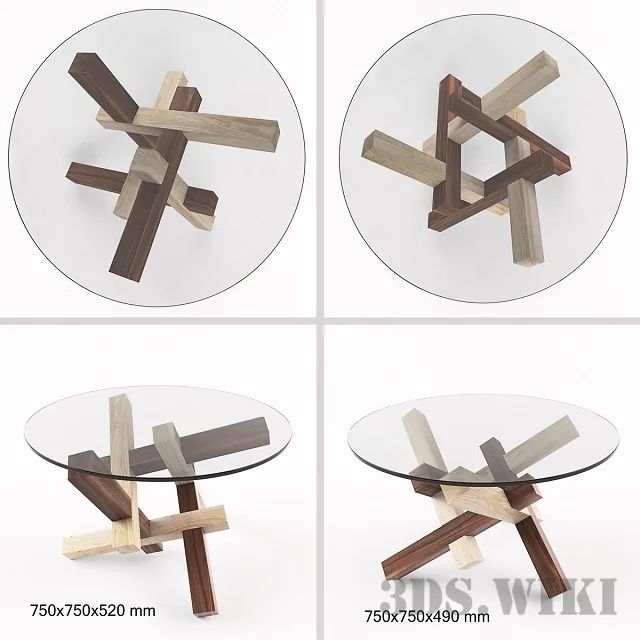 furniture - Coffee table PRAKTRIK 2x3 3D Model