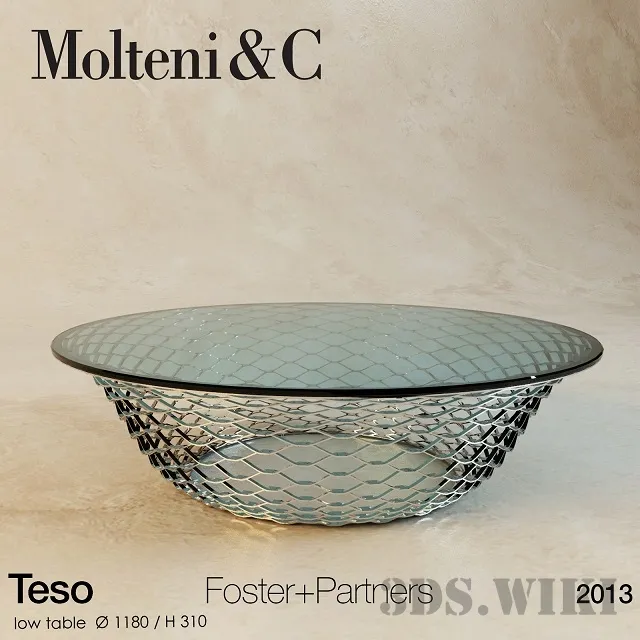 furniture - Coffee Table Teso Tavolino Molteni & C 3D Model
