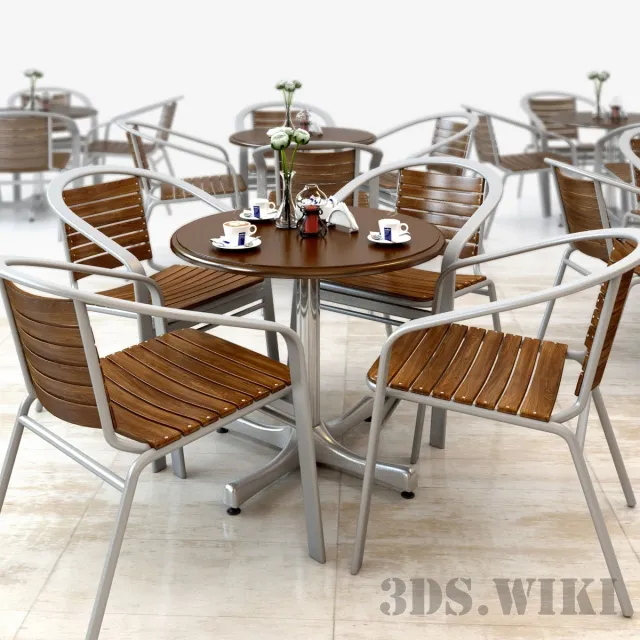 furniture - Coffee tables and chairs 3D Model