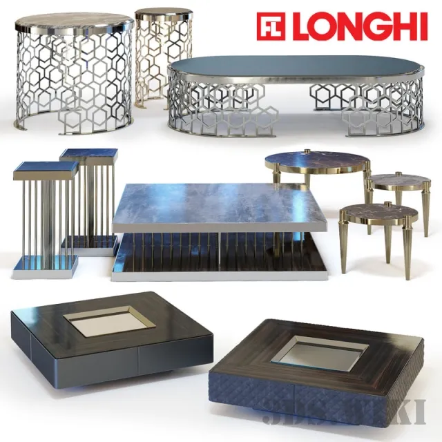 furniture - Coffee tables set by Fratelli Longhi 3D Model