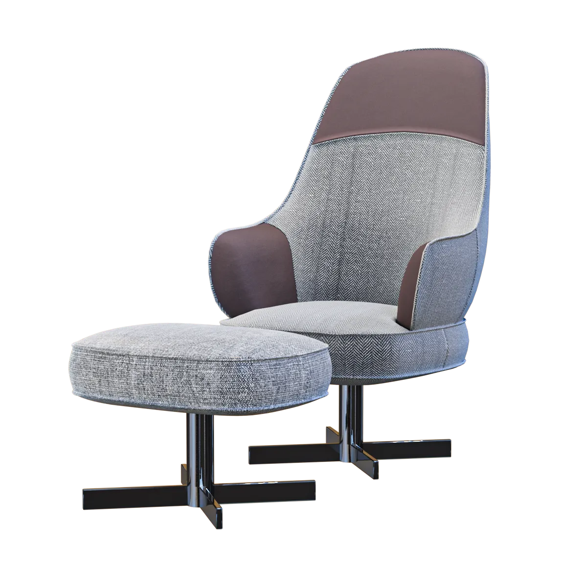 furniture - Coley-soft lounge armchair set 3D Model