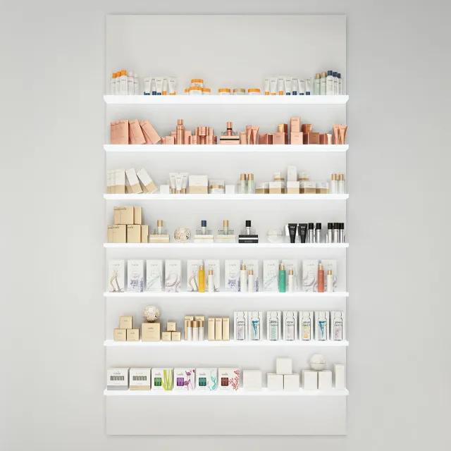 furniture - Collection of cosmetics 01 3D Model